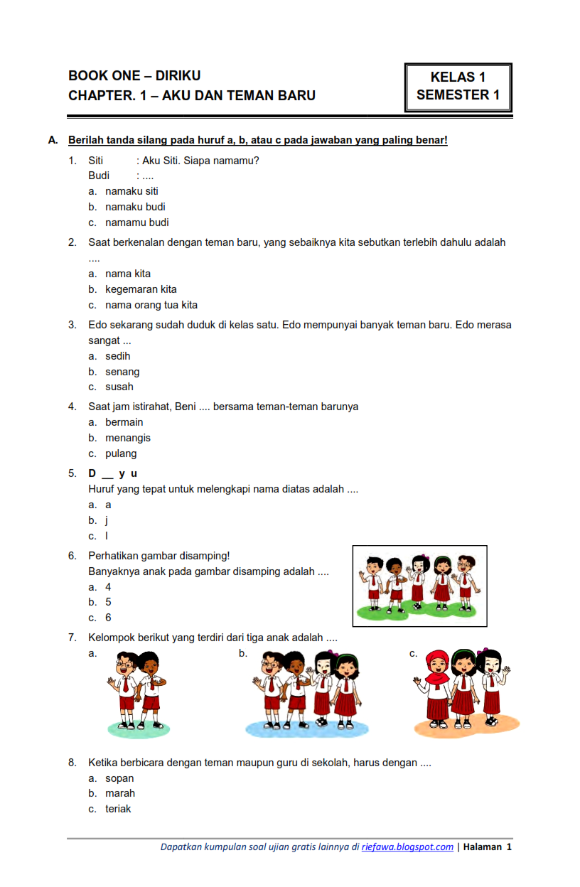 5 Rahasia Latihan Contoh Soal Bahasa Indonesia SD Kelas 3 Semester 1 Agar Nilai Bagus