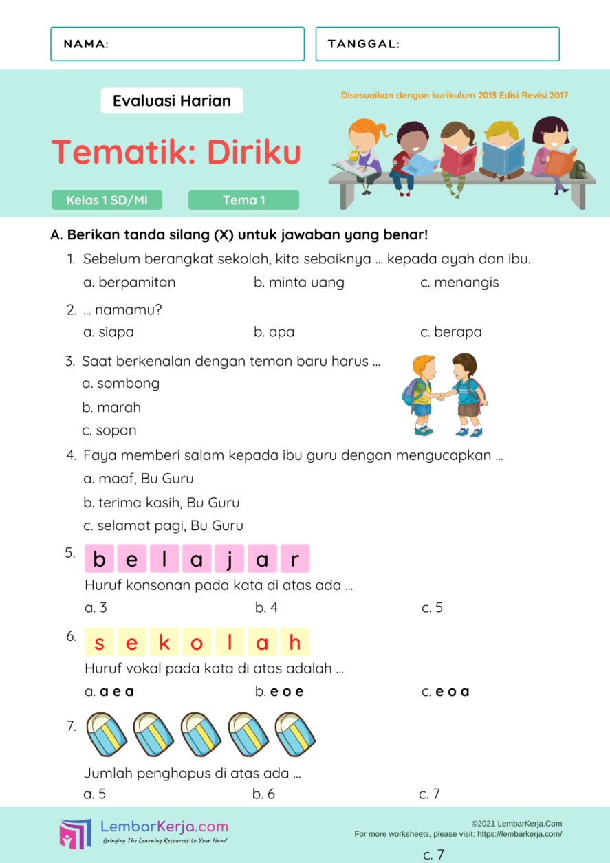 Ternyata Ini Rahasia Bank Soal UKK Kelas 1 Semester 2 Tematik untuk Madrasah yang Wajib Guru Tahu